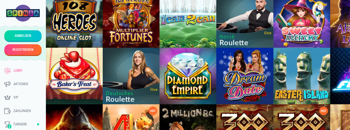 Vielzahl von Glücksspielen